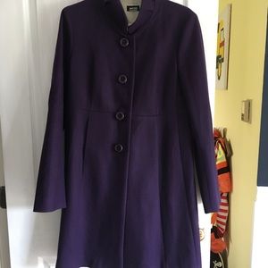 J.crew deep purple long peacoat